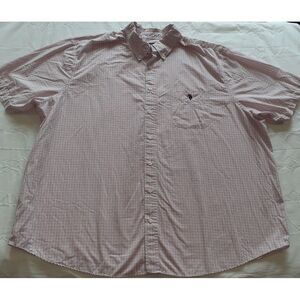U.S. Polo‎ Assn Men's 3XL Short Sleeve Button up Shirt White red Gray